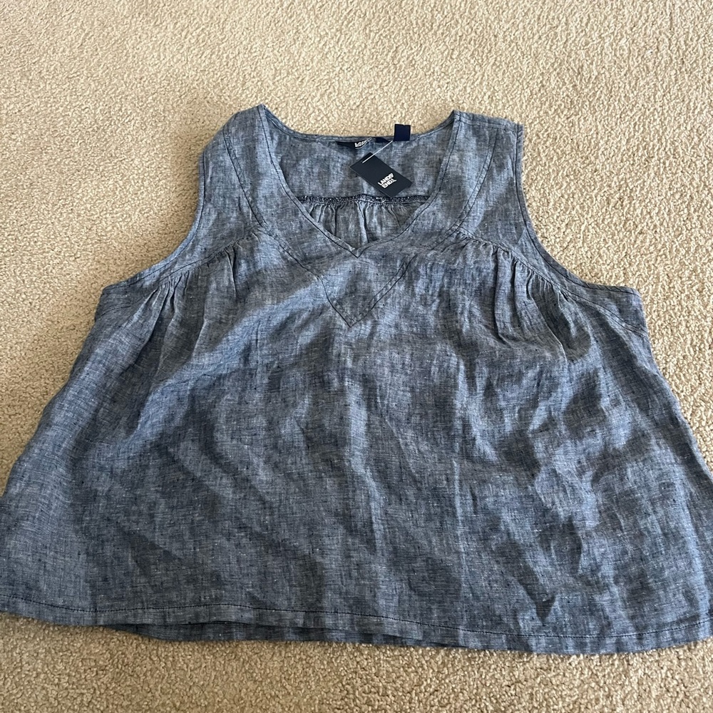Lands' End Women's Chambray Tank Top